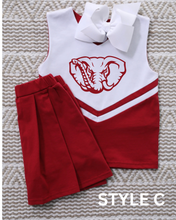 Load image into Gallery viewer, Crimson &amp; White Cheer Uniform
