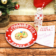 Load image into Gallery viewer, Christmas Santa&#39;s Milk &amp; Cookie Set
