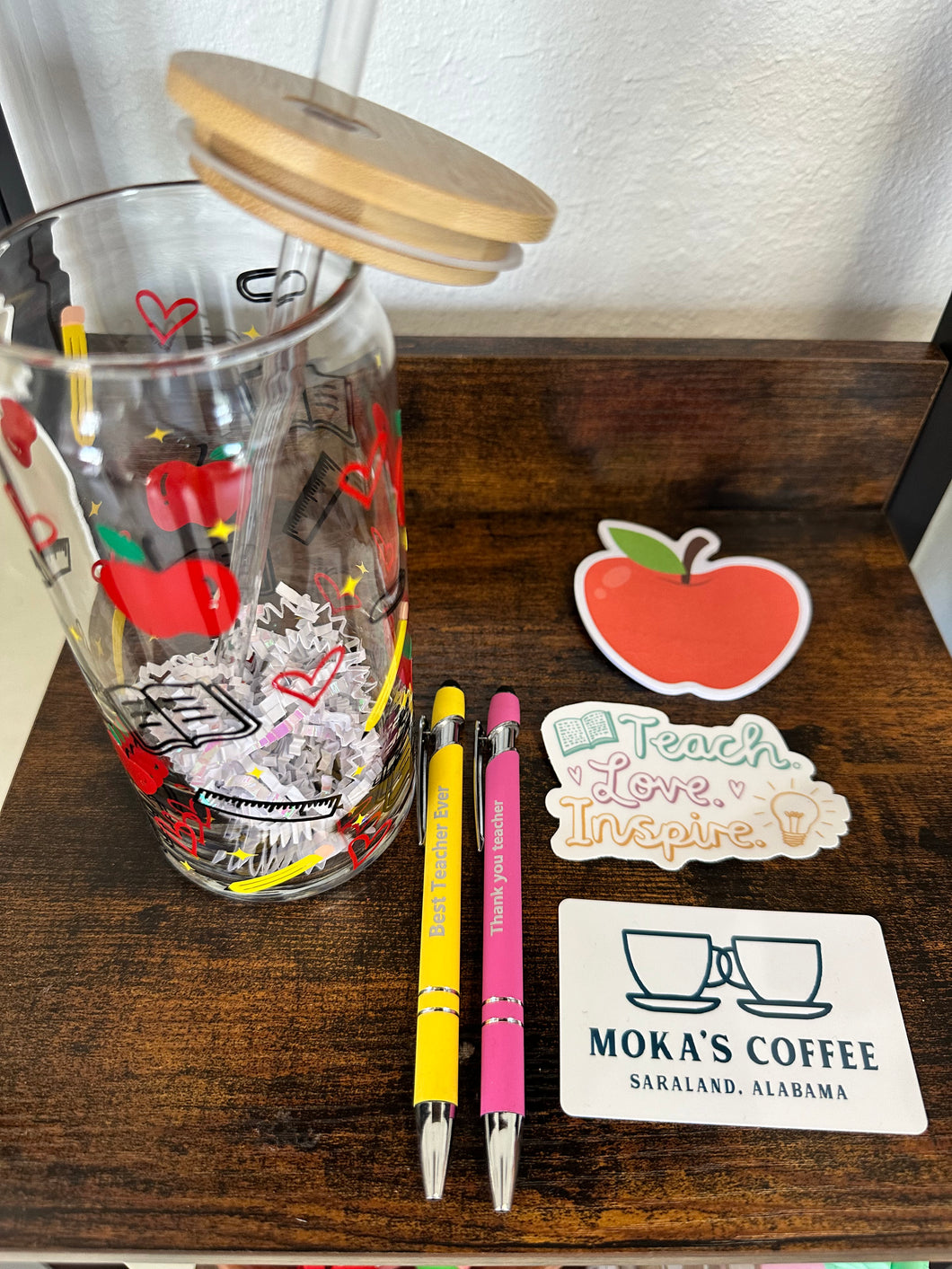 Stuffed Teacher Glass Cup