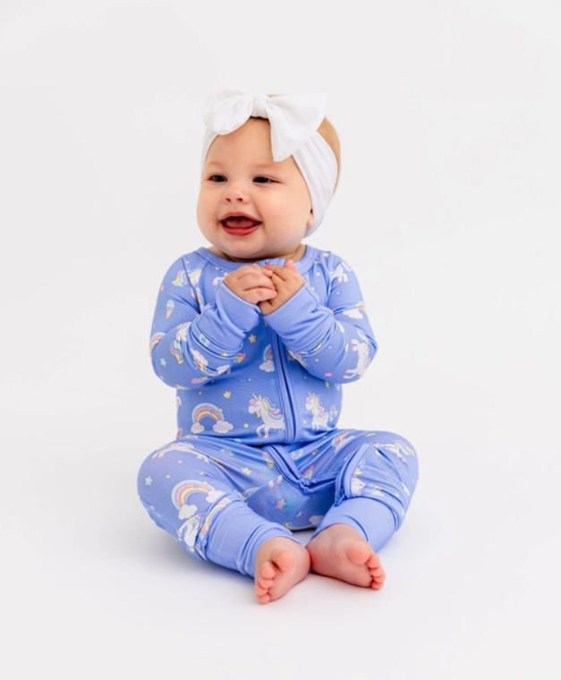 Bamboo Unicorn Zipper Romper