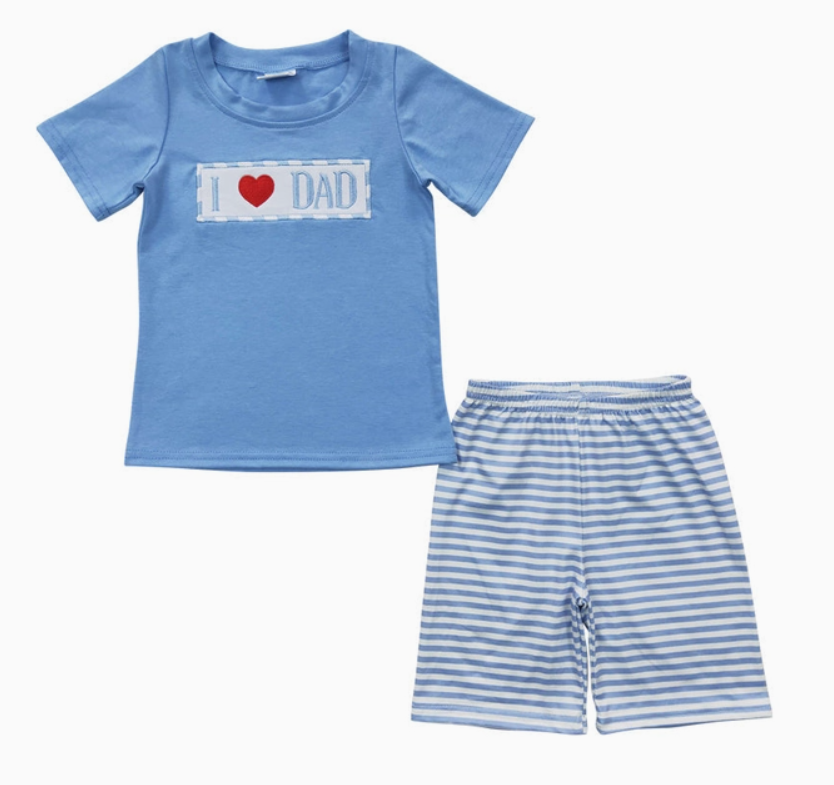 Embroidered Blue Boy Set