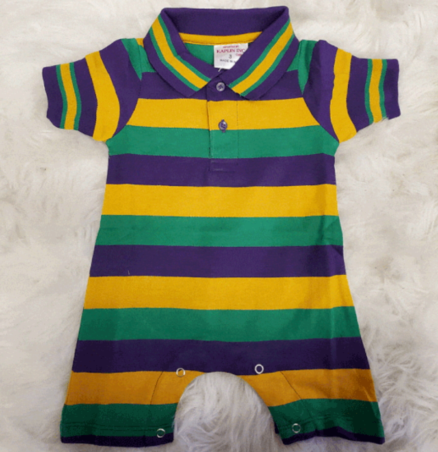 Mardi Striped Boy Romper