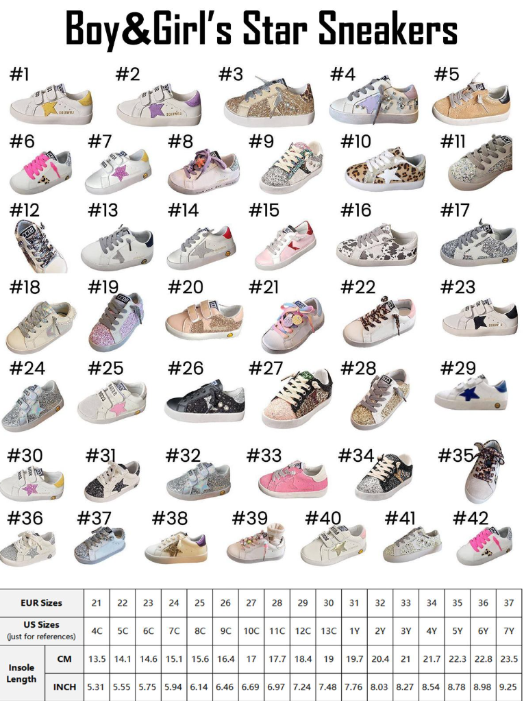 Star Shoes Sizes BK5-BK6