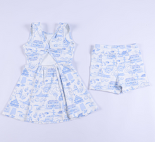 Load image into Gallery viewer, Mobile Print Twirl Dress
