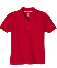 Load image into Gallery viewer, Red French Toast Girls Picot Trim School Polo

