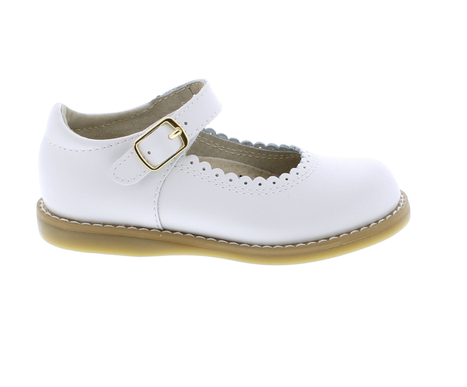 Footmates Allie White Velcro