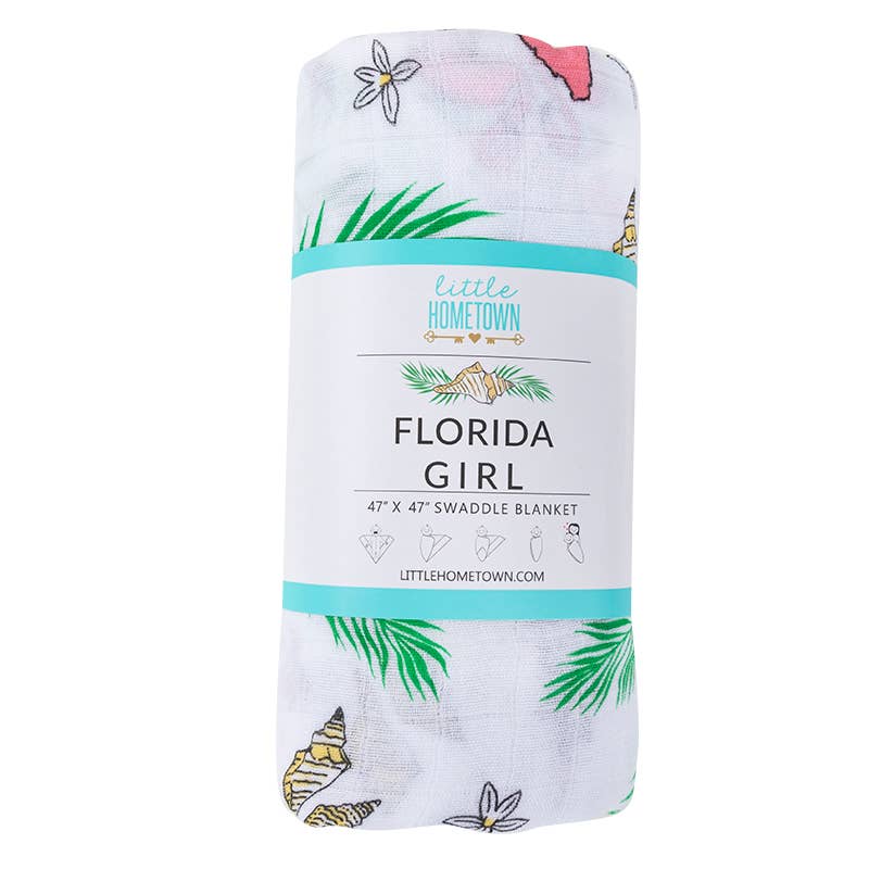 Florida Girl Swaddle Blanket