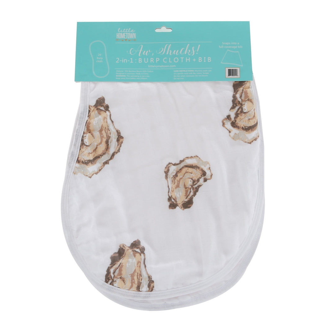 Awe, Shucks 2-in-1 Burp Cloth & Bib