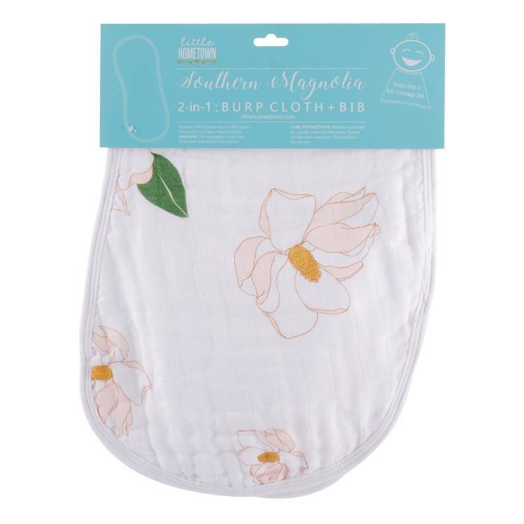 Magnolia 2-in-1 Burp Cloth & Bib