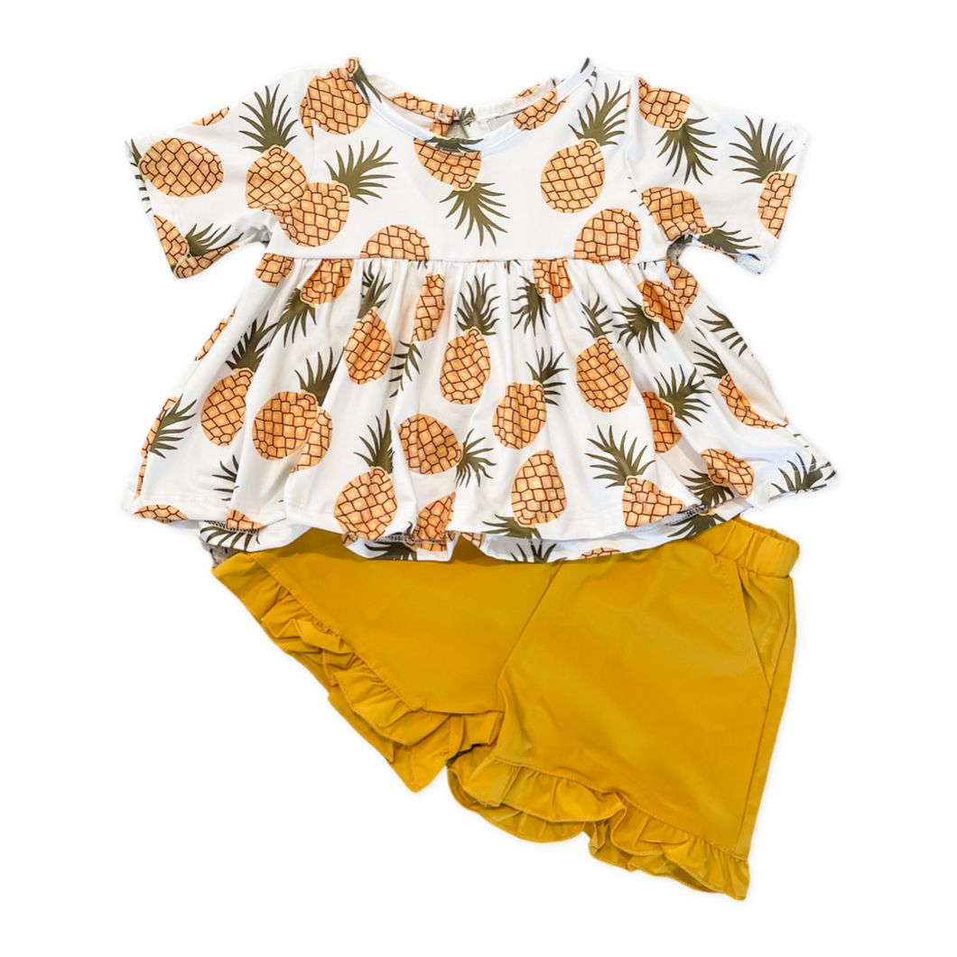 Pineapple Short Set