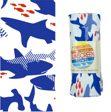 Load image into Gallery viewer, Shark Hooded UPF 50+ Sunscreen Towel
