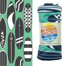 Load image into Gallery viewer, Surfboard Full Size UPF 50+ Sunscreen Towel
