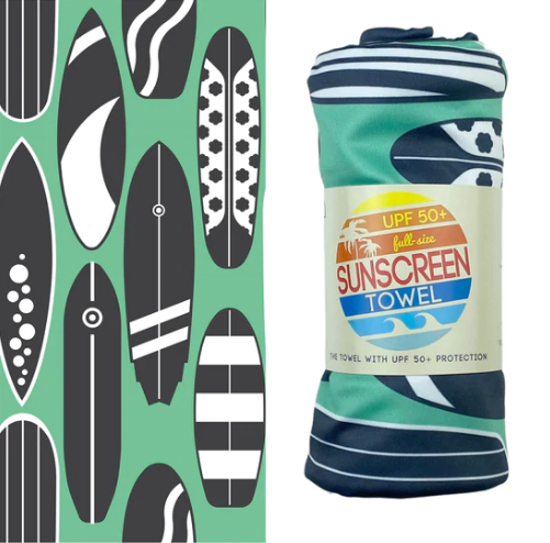 Surfboard Full Size UPF 50+ Sunscreen Towel