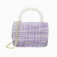 Load image into Gallery viewer, Tweed Pearl Mini Purse
