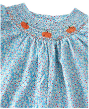 Load image into Gallery viewer, Smocked Floral &amp; Pumpkin Romper
