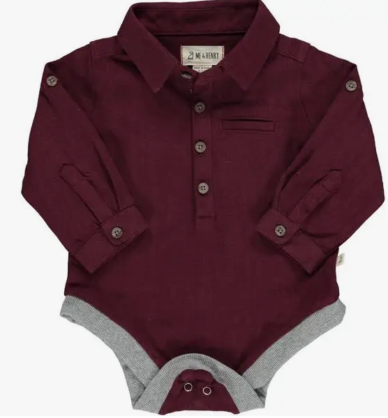 Jasper Burgundy Onesie