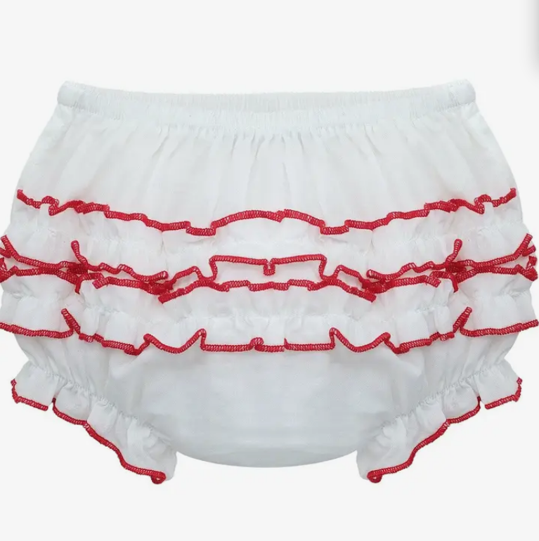 White and Red Bloomers