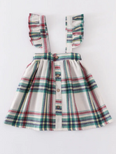 Load image into Gallery viewer, Green Plaid Overall Dress
