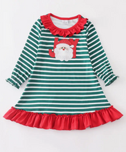 Load image into Gallery viewer, Santa Applique Ruffle Dress
