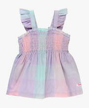 Load image into Gallery viewer, Cotton Candy Plaid Smocked Top
