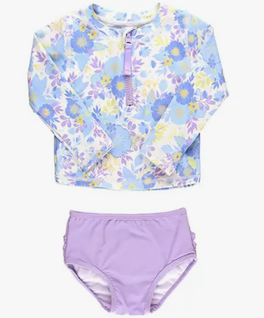 Pristine Blooms Rash Guard Set