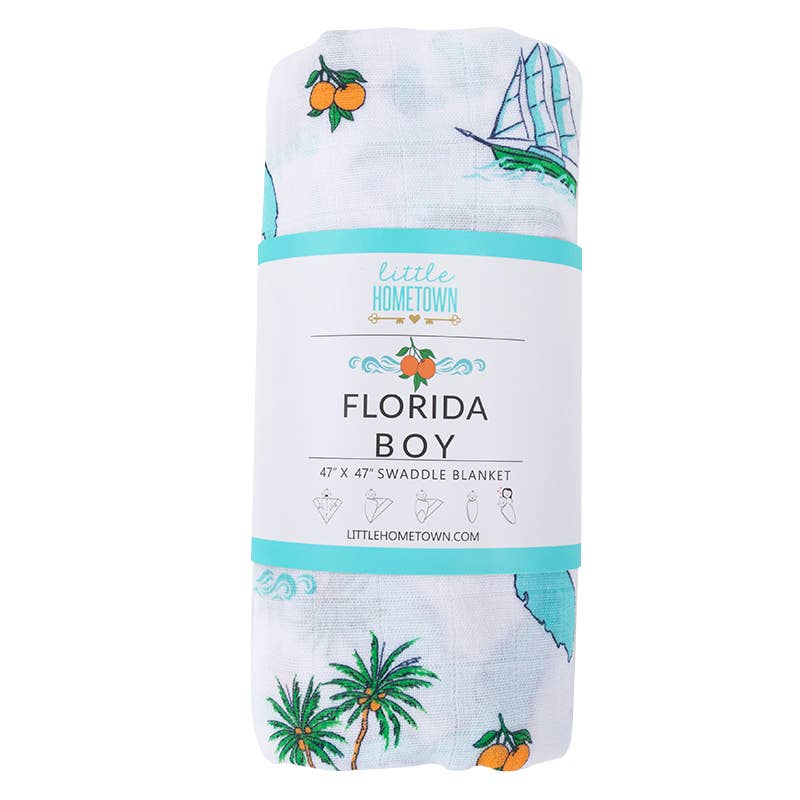 Florida Boy Swaddle Blanket