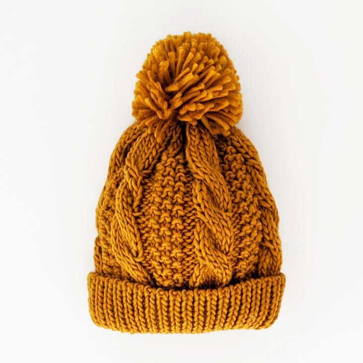 Saffron Gold Cable Beanie