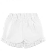 Load image into Gallery viewer, White Ruffle Chino Shorts
