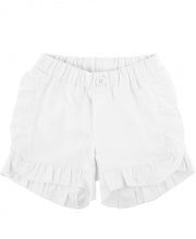 Load image into Gallery viewer, White Ruffle Chino Shorts
