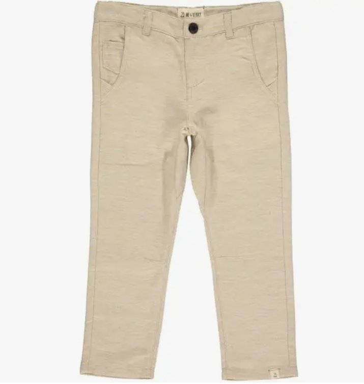 Beige Cotton Pants